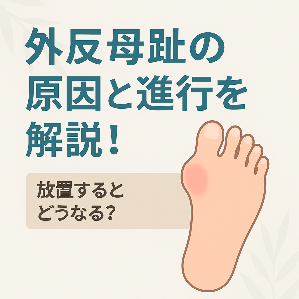 外反母趾の原因と進行パターンを解説するイメージ画像